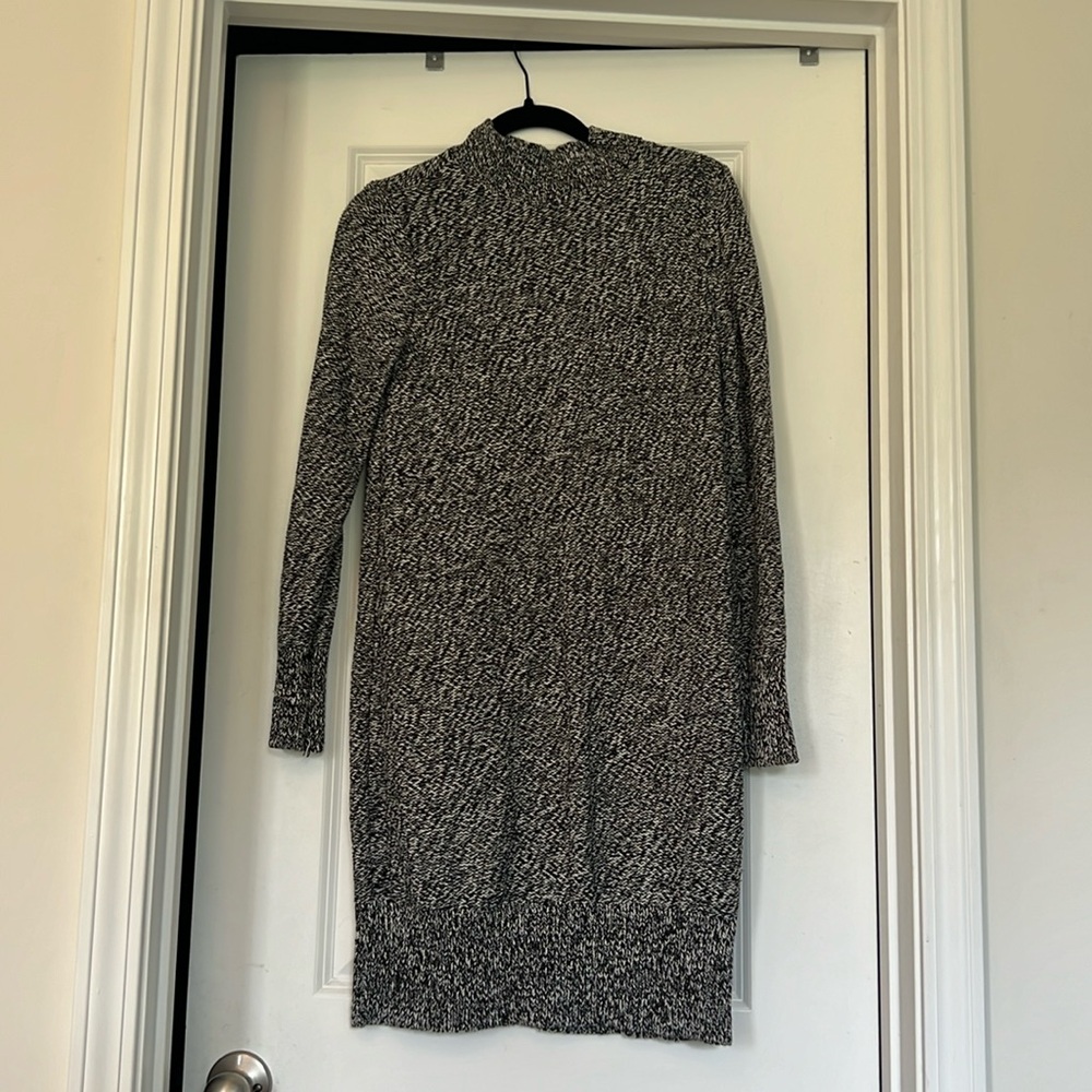 Black and white sweater dress